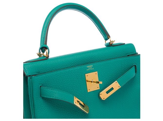 Hermès Borsa HERMES Kelly 28 in Pelle Verde - 102963 - vista 7