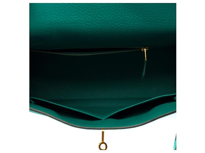 Hermès Borsa HERMES Kelly 28 in Pelle Verde - 102963 - vista 9