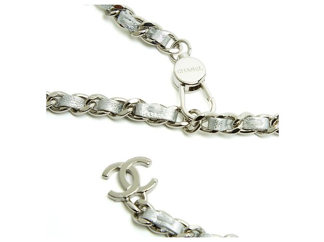 Timeless Chanel Classic Silver Star Leather Belt Pouch Mini Bag in Box New Silvery - view 6