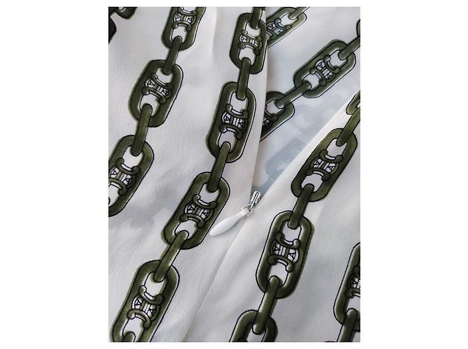 Céline Selten! Alte Celine von Phoebe Philo Horsebit Rock, Logo-Monogramm, Ketten 2016, US-Größe 12 Mehrfarben - Ansicht 14