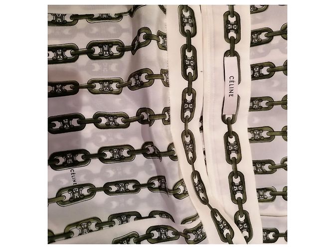 Céline Selten! Alte Celine von Phoebe Philo Horsebit Rock, Logo-Monogramm, Ketten 2016, US-Größe 12 Mehrfarben - Ansicht 8