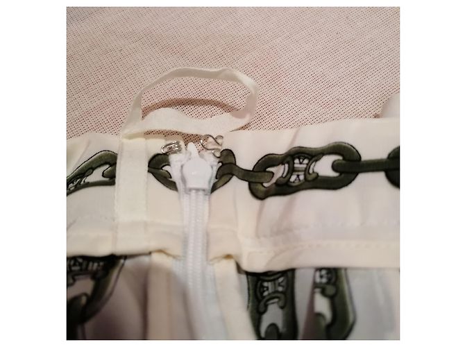 Céline Selten! Alte Celine von Phoebe Philo Horsebit Rock, Logo-Monogramm, Ketten 2016, US-Größe 12 Mehrfarben - Ansicht 9
