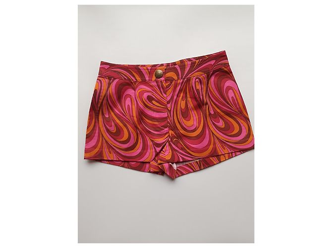 Céline Celine Shorts in Pink im Barbie-Stil / Barbiecore abstraktes Muster Mehrfarben - Ansicht 19