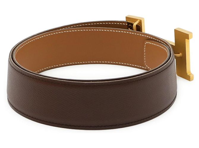 Constance Ledergürtel von Hermès Braun - Ansicht 2