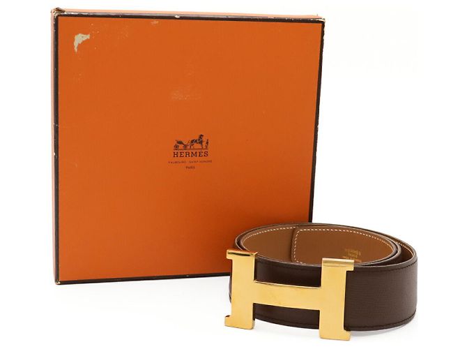 Constance Ledergürtel von Hermès Braun - Ansicht 8