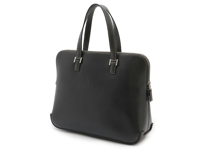Hermès Escapade Handtasche aus Box-Leder Grau - Ansicht 2