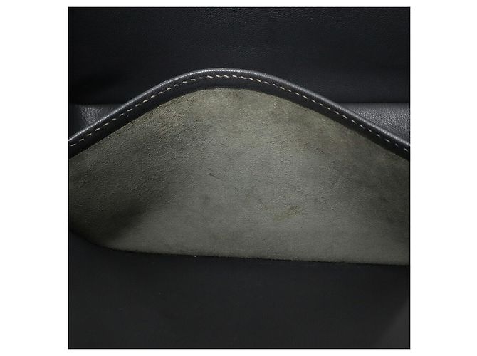Hermès Escapade Handtasche aus Box-Leder Grau - Ansicht 9