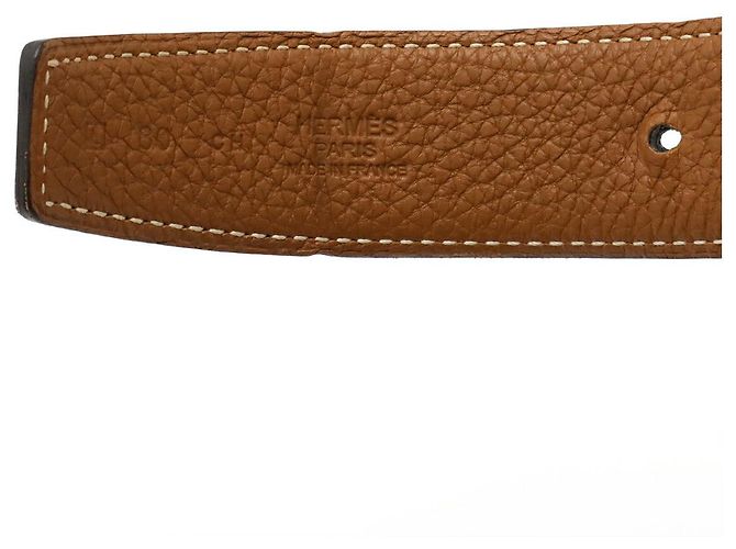 Hermès Hermes Box Calf Togo Belt Schwarz - Ansicht 7