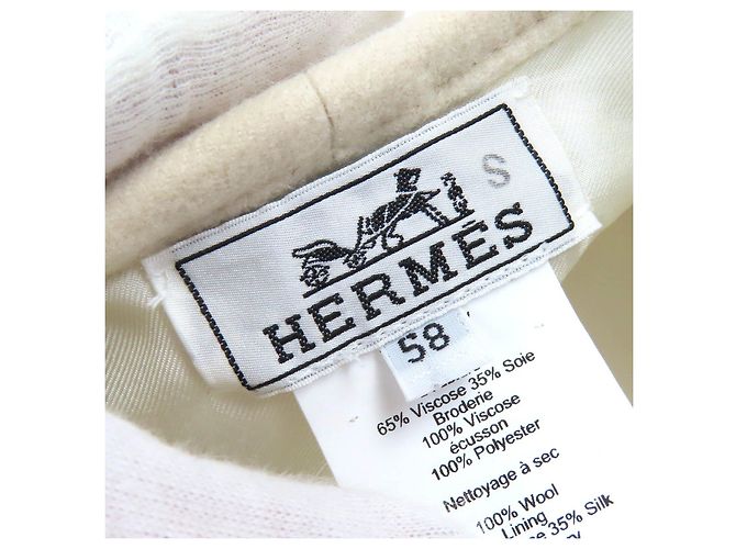 Berretto Finesse della serie Saint Honoré di Hermès Marrone Beige - vista 10