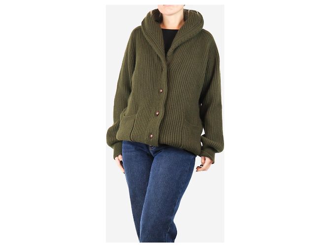 Crimson Cardigan châle côtelé vert - taille XXL - vue 3