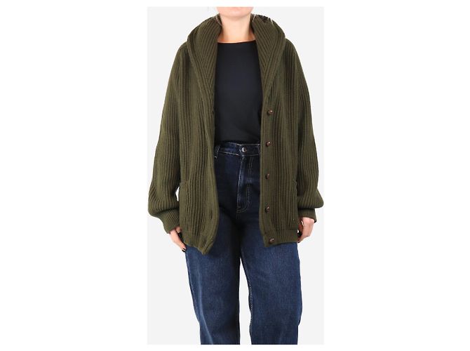 Crimson Cardigan châle côtelé vert - taille XXL - vue 4