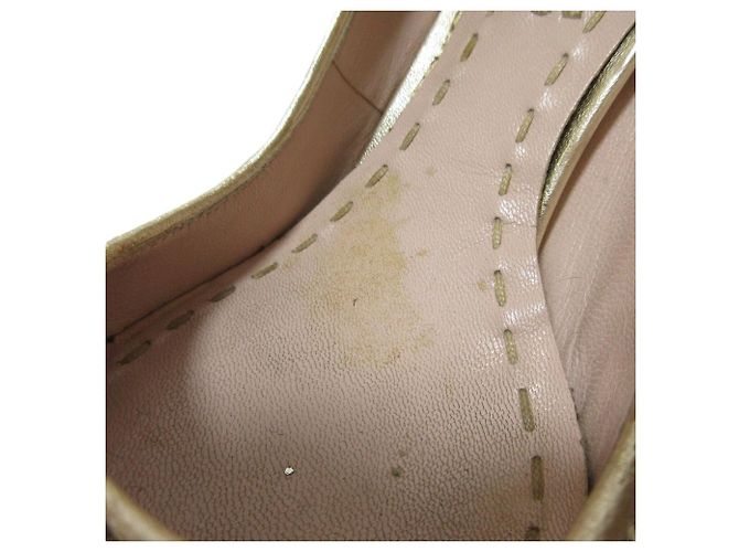 Miu Miu Glitzer-Haarwildleder-Pumps Schwarz Golden - Ansicht 8