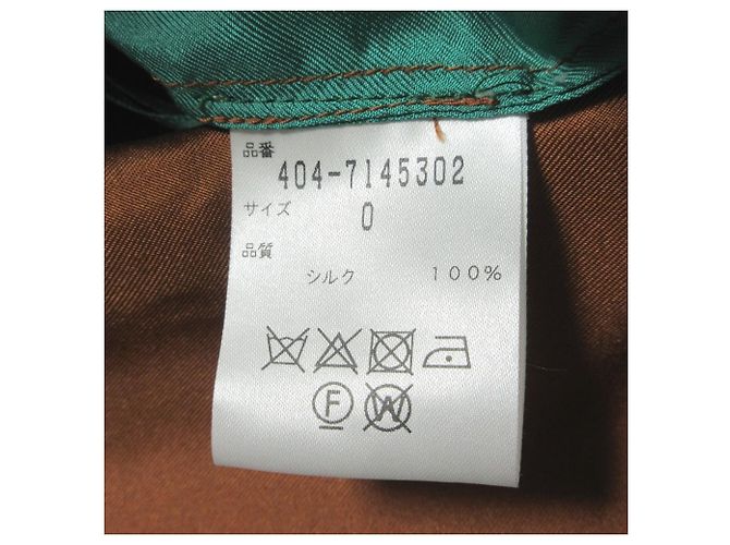 Autre Marque Vestido 100% seda Diane von Furstenberg Castaño Verde - vista 5