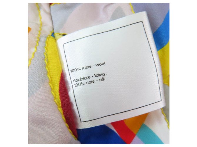 Abrigo de Lana Tweed Chanel Amarillo - vista 10