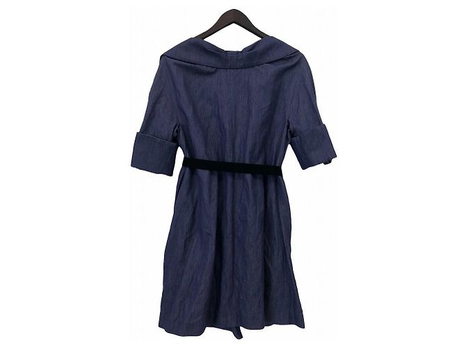 Autre Marque Abrigo Gown Chambray Bijou Belt de leur logette Azul - vista 2