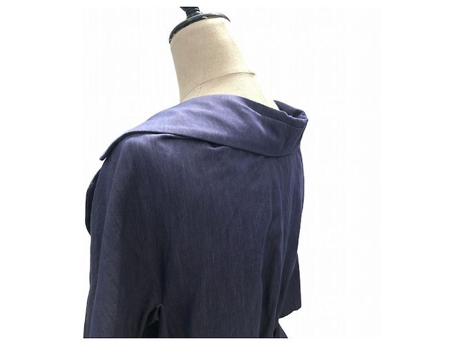 Autre Marque Abrigo Gown Chambray Bijou Belt de leur logette Azul - vista 4
