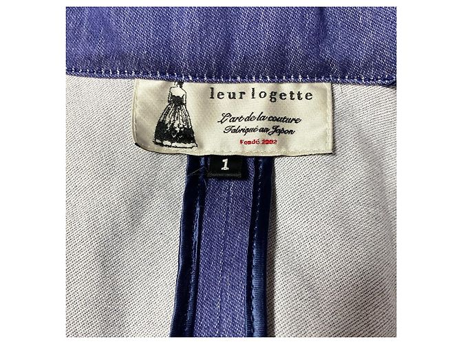 Autre Marque Abrigo Gown Chambray Bijou Belt de leur logette Azul - vista 6