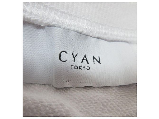 Autre Marque Cyan Tokyo Oversweat Pullover mit französischen Ärmeln Weiß - Ansicht 11