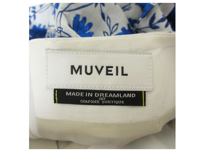 Autre Marque Falda Larga de Jacquard con Flores MUVEIL Gris - vista 5