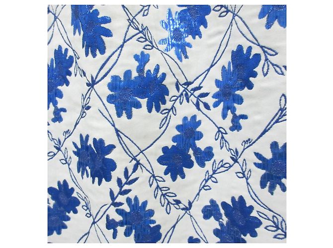 Autre Marque Falda Larga de Jacquard con Flores MUVEIL Gris - vista 7