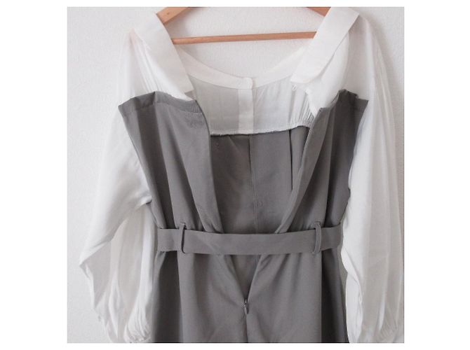 Autre Marque Langes Schichtkleid mit Bär REDYAZEL Beige - Ansicht 10