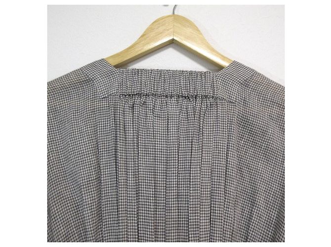 Autre Marque Langes Kleid aus Leinenmischung BLAMINK Grau - Ansicht 5