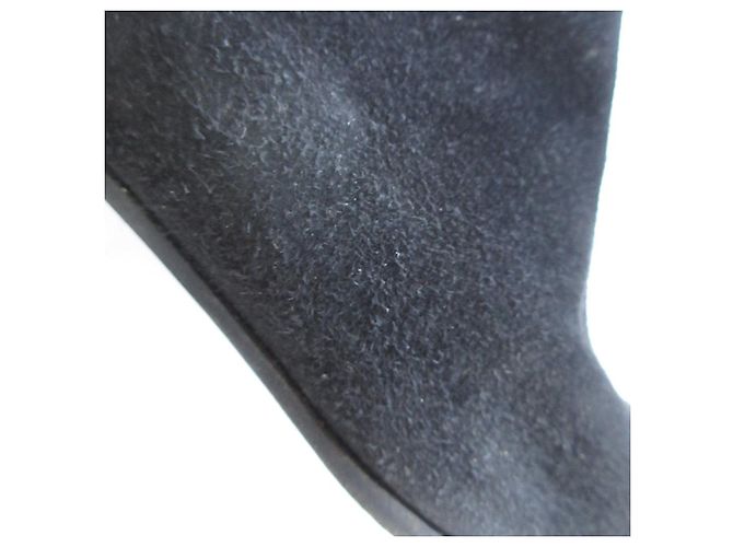 Ribbon Prada Rips-Suede Lange Stiefel Braun Dunkelbraun - Ansicht 18