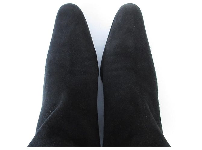 Ribbon Prada Rips-Suede Lange Stiefel Braun Dunkelbraun - Ansicht 4