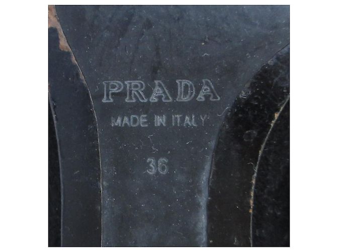 Ribbon Prada Rips-Suede Lange Stiefel Braun Dunkelbraun - Ansicht 8