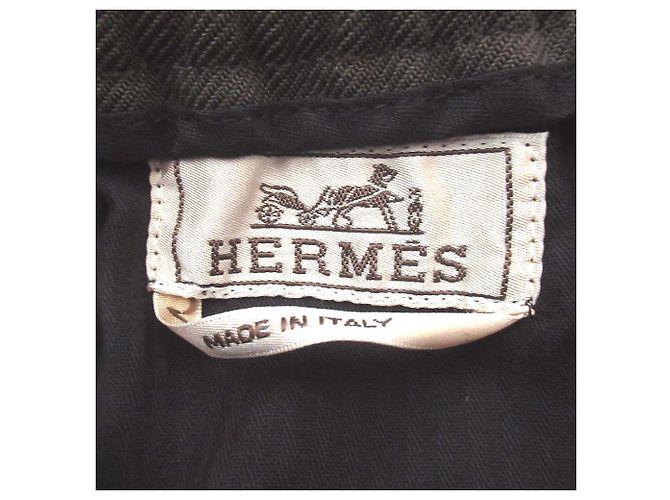 Pantaloni Jogger in Materiale Hermès Bronzo - vista 8