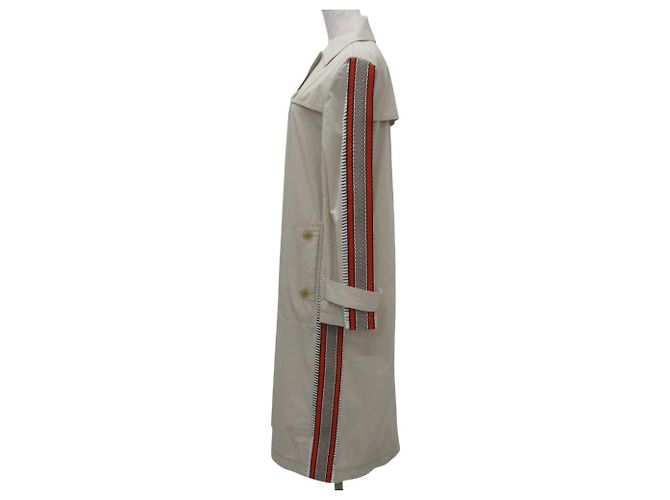 Trench coat lungo Side Line Tory Burch Beige - vista 2