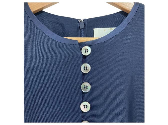 Autre Marque CYCLAS Langarmkleid Blau Marineblau - Ansicht 2