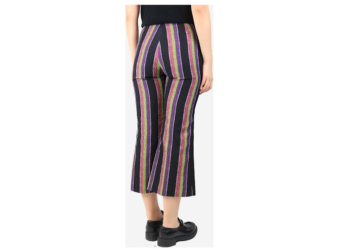 Autre Marque Pantalones cloqué a rayas negras - talla UK 10 Negro - vista 3