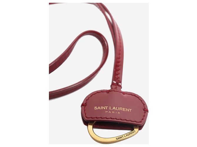 Saint Laurent Chaveiro de couro verniz vermelho - vista 2