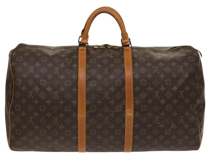 Borsa Keepall Louis Vuitton in tela Monogram 60 Marrone - vista 2