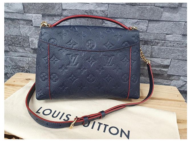 Louis Vuitton Blanche BB Marino Rosso Pelle Impronta Blu - vista 2