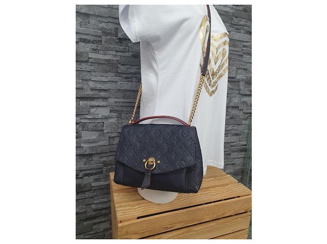 Louis Vuitton Blanche BB Marino Rosso Pelle Impronta Blu - vista 6
