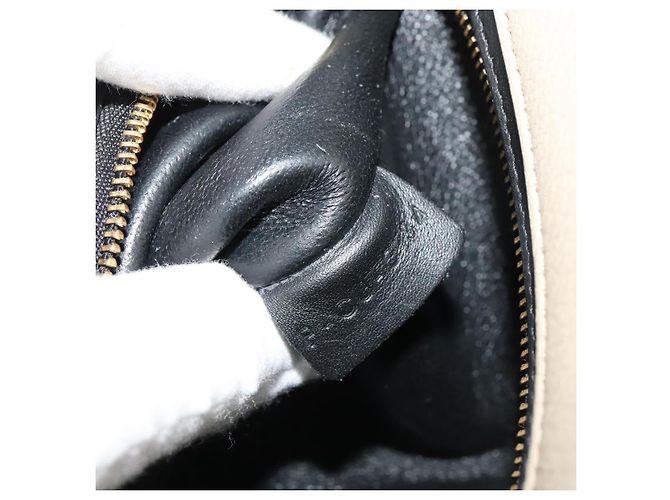 Céline Celine Große Tricolor Trapeze Tasche aus Leder Beige - Ansicht 7