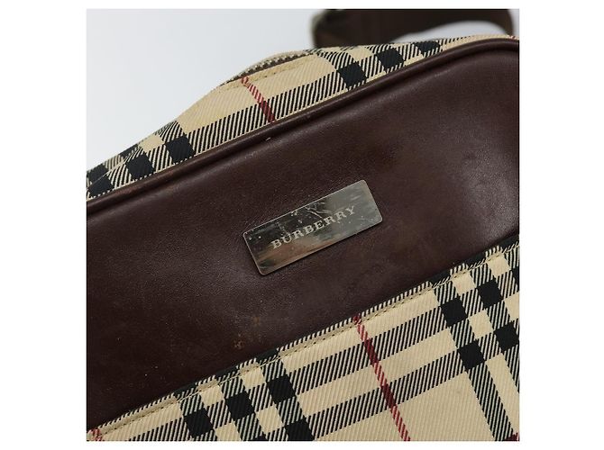Borsa Messenger con Zip Burberry in Tela e Pelle Nova Check Beige - vista 6