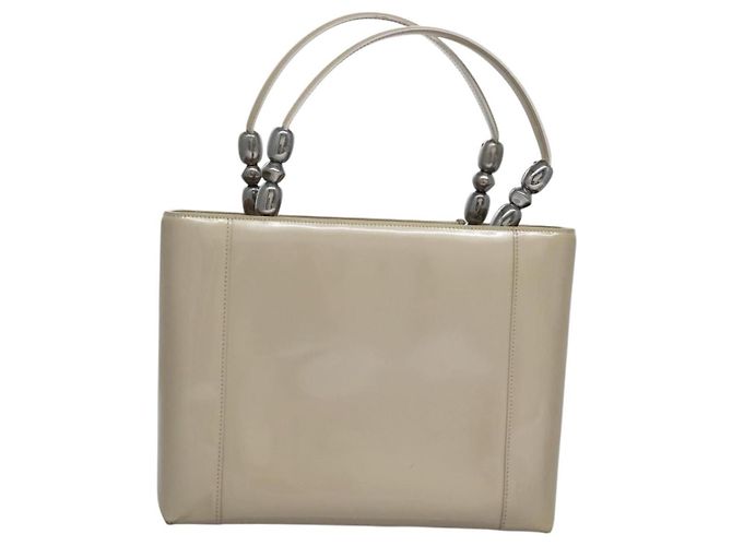 Christian Dior Pearl Lady Dior pelle verniciata Beige - vista 2