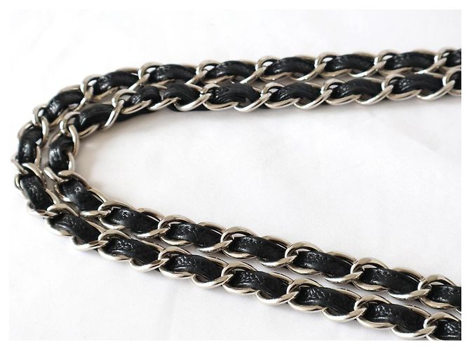 Timeless Chanel Classic Jumbo Single Flap in pelle caviar nera e argento Nero - vista 4