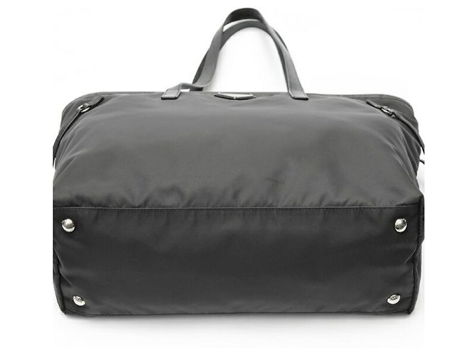 Borsa tote in nylon nero Prada - vista 4