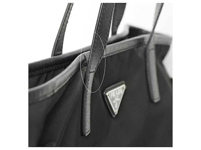 Borsa tote in nylon nero Prada - vista 5