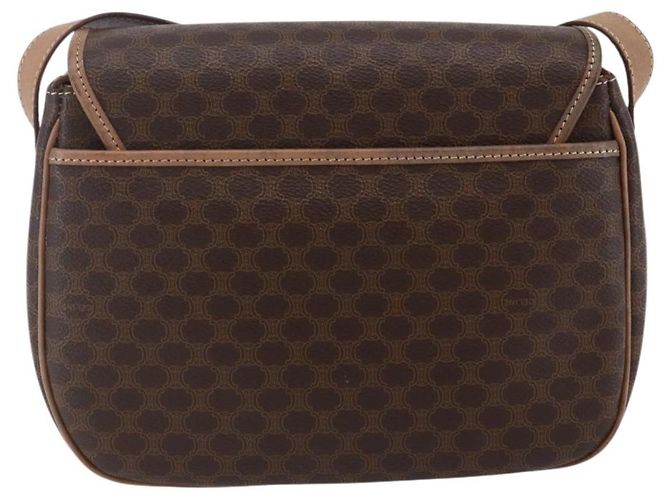 Céline Borsa a Spalla Celine Macadam in Pelle PVC Marrone - vista 2