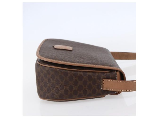 Céline Borsa a Spalla Celine Macadam in Pelle PVC Marrone - vista 4