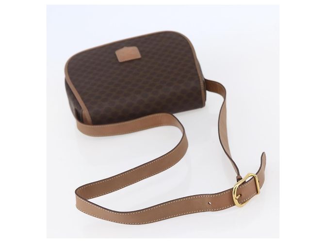 Céline Borsa a Spalla Celine Macadam in Pelle PVC Marrone - vista 7