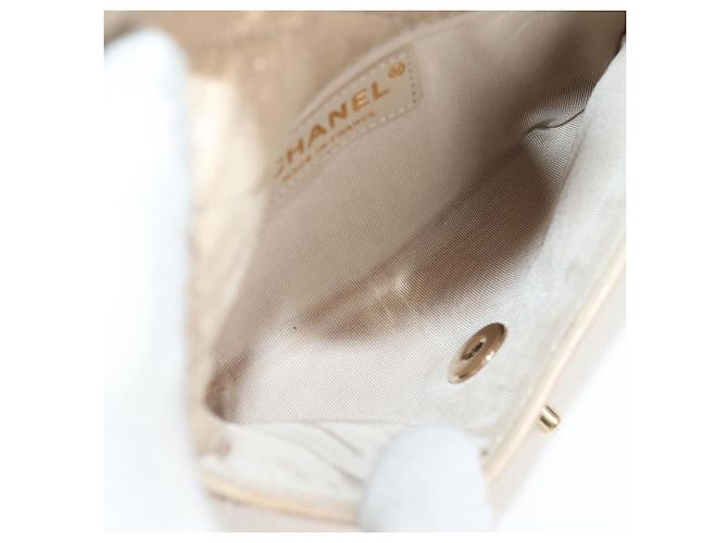 Borsa a Spalla Chanel Mineral Nights in Pelle Decorata con Strass, Media D'oro - vista 5