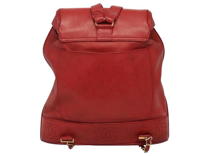 Chanel Vintage Backpack Caviar Medium Red - view 2