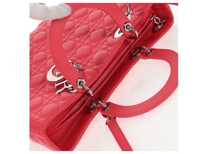Christian Dior Lady Dior Leather Large Rosa - vista 6