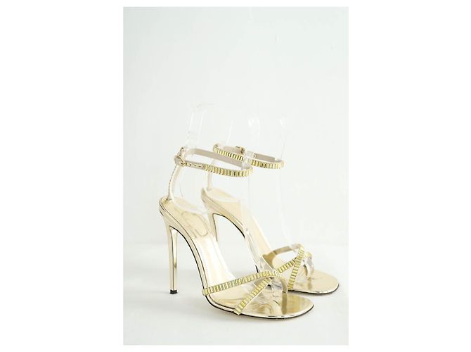 Victoria Beckham Goldene Lederabsätze - Ansicht 3
